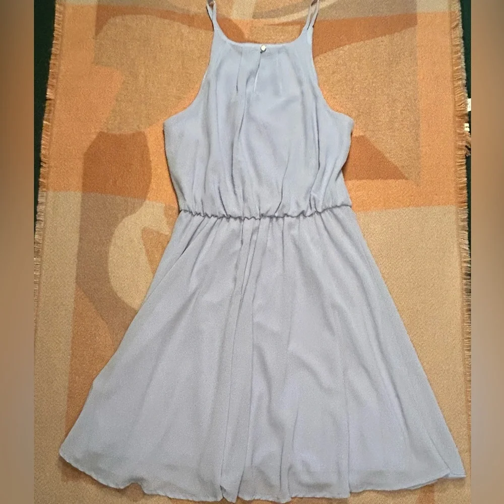 Flattering easy care, all occasion, Periwinkle Dress, Small